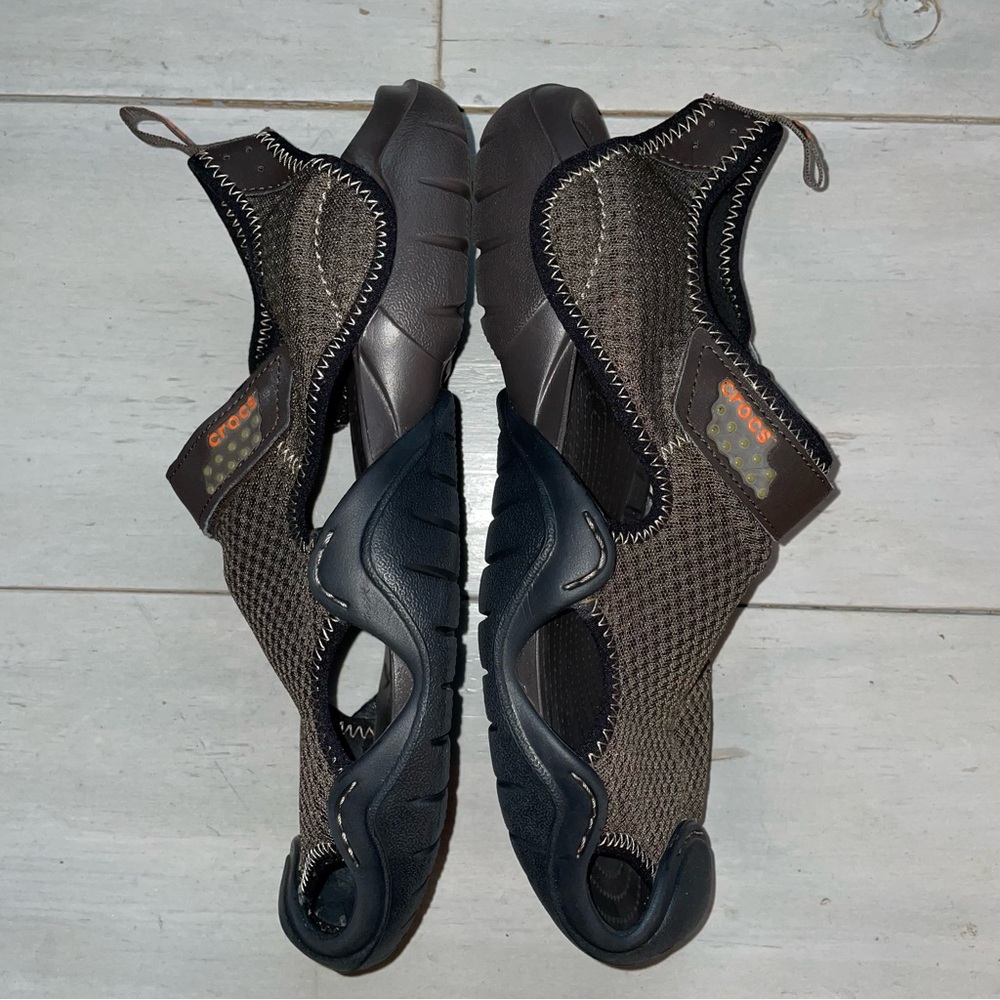 CROCS Men’s Swiftwater Sandals Mesh Flexible Supportive Water-Friendly Size 12